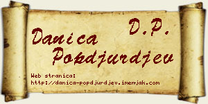 Danica Popđurđev vizit kartica